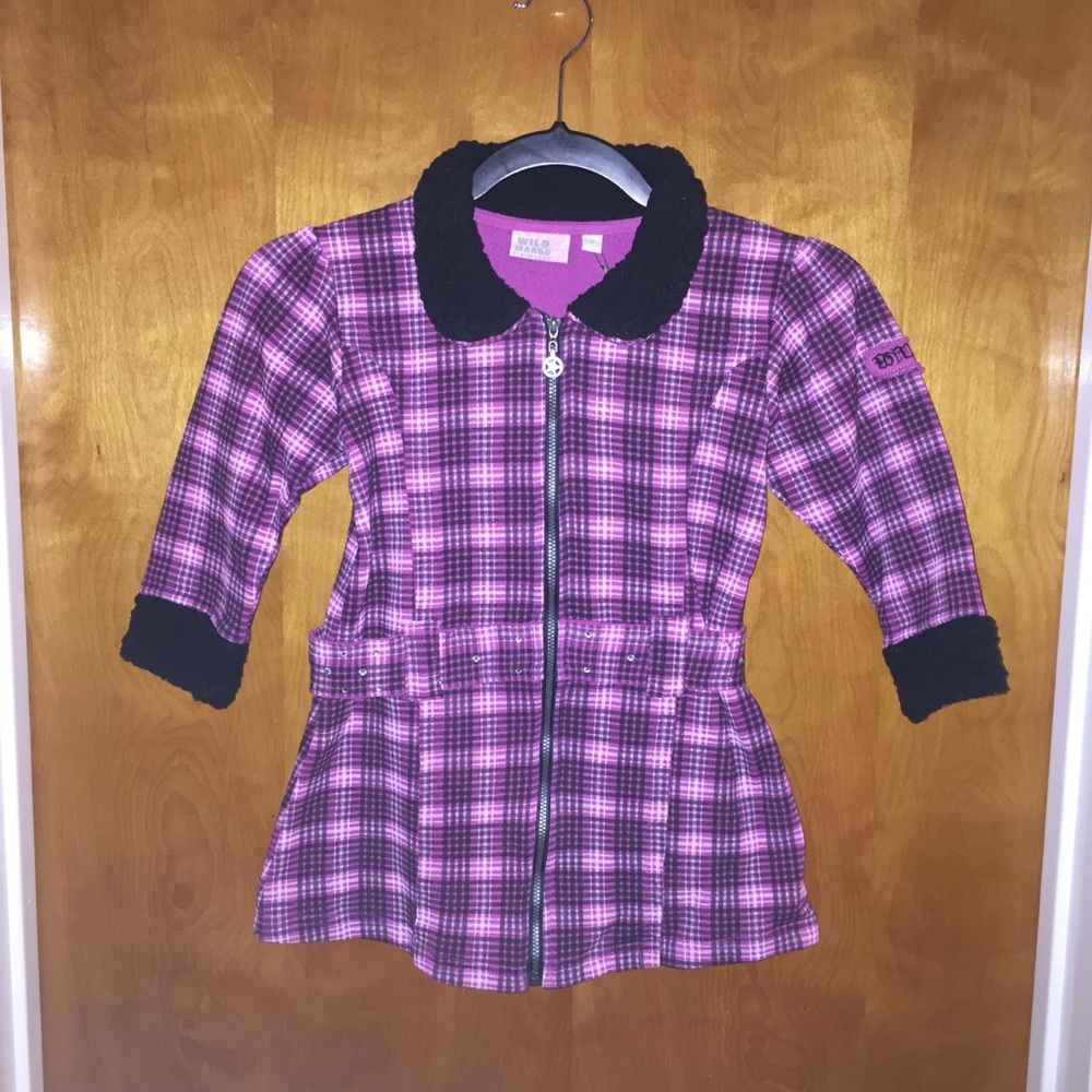 Wild Mango Kids plaid coat size 5🖤💕🖤💕